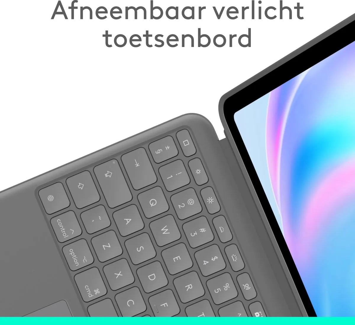 Logitech Combo Touch iPad Air 13 920-012613 - Toetsenbord - Grijs