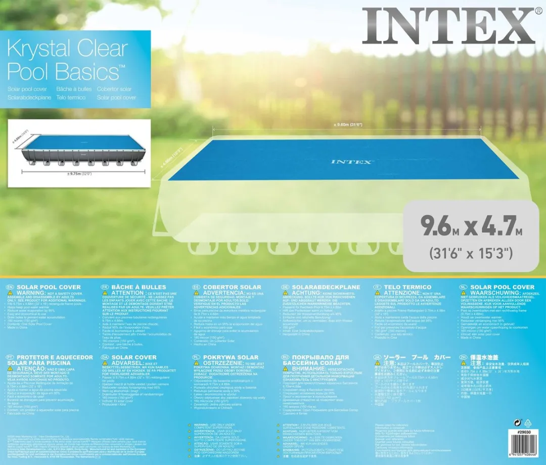 Intex Solar Zwembad Afdekzeil 975x488cm - Blauw - afbeelding 6 van 6