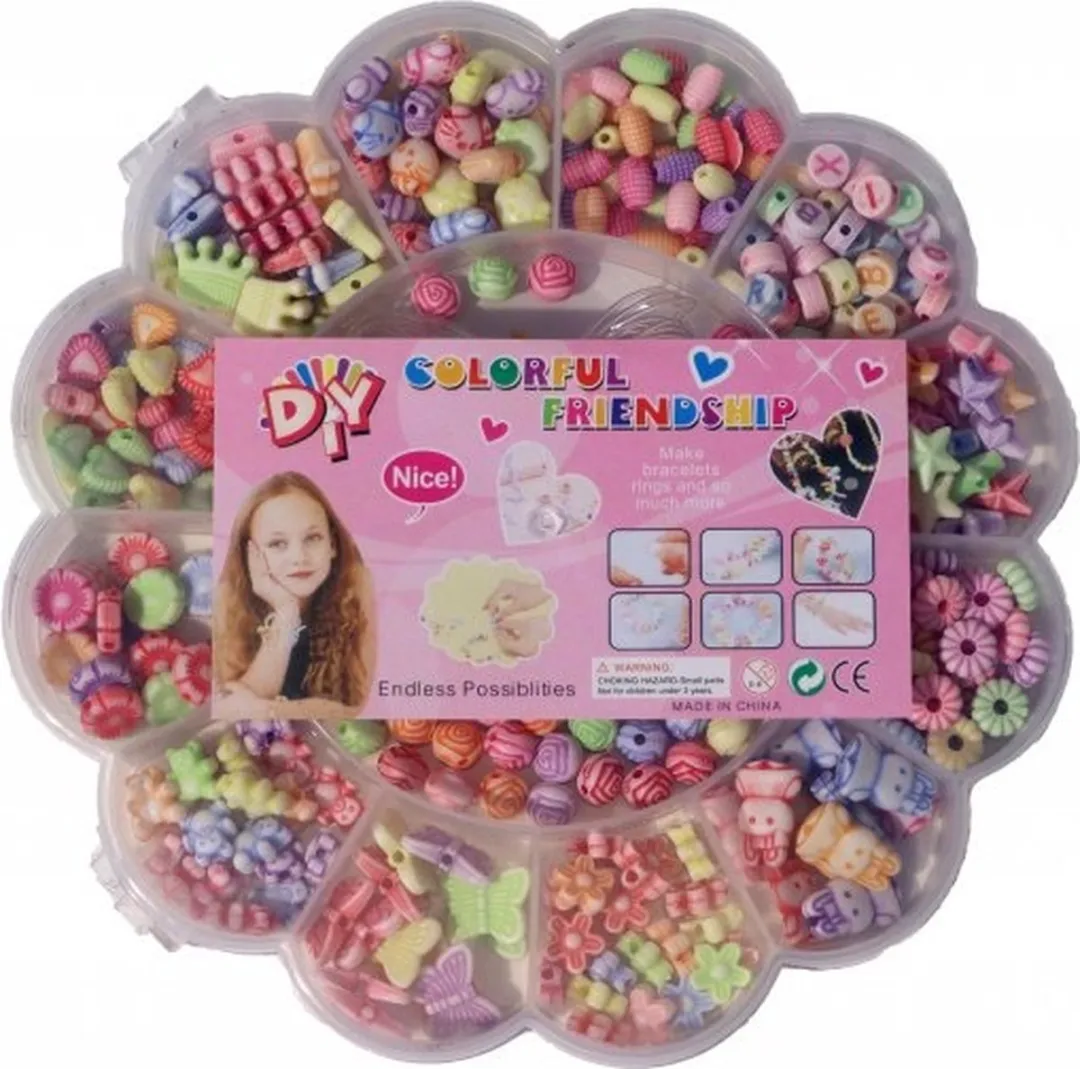 Jonotoys Pastel Bloem Kralen Doosje