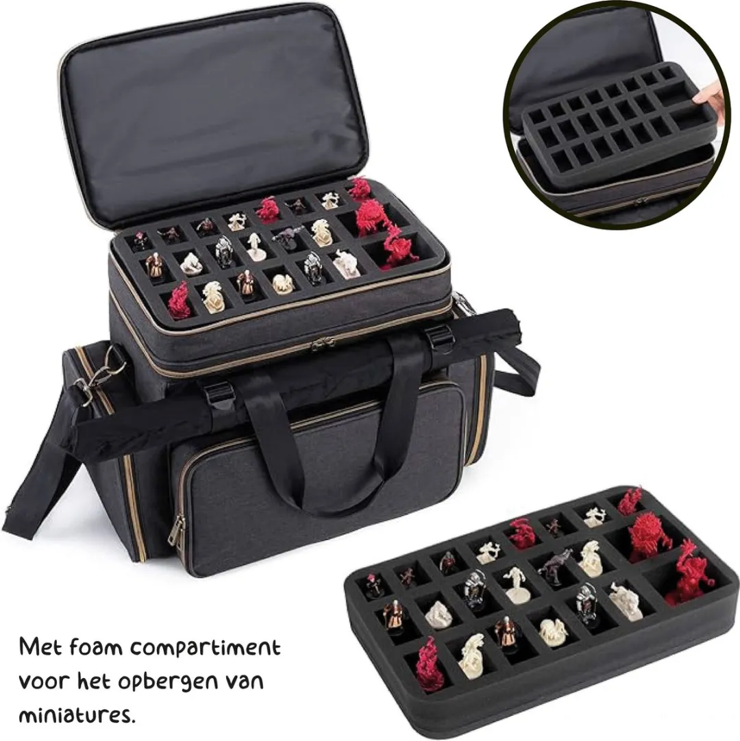 Lapi Toys Dungeons & Dragons Draagtas - Zwart/Goud - 3 Vakken
