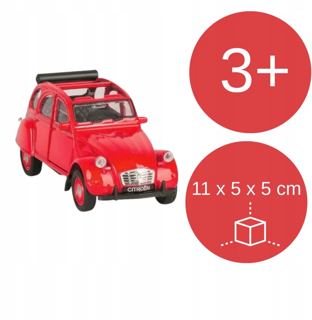 Goki Citroën 2CV Cabrio Rood 1:34-39