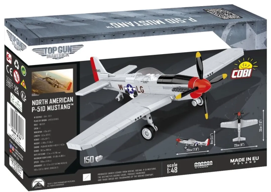 Cobi P-51D Mustang COBI-5847 - Meerkleurig