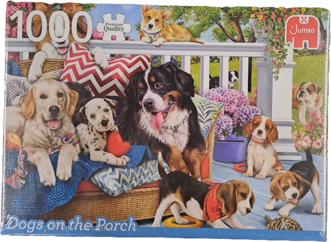 Jumbo Puzzel Dogs on the Porch 1000 Stuks