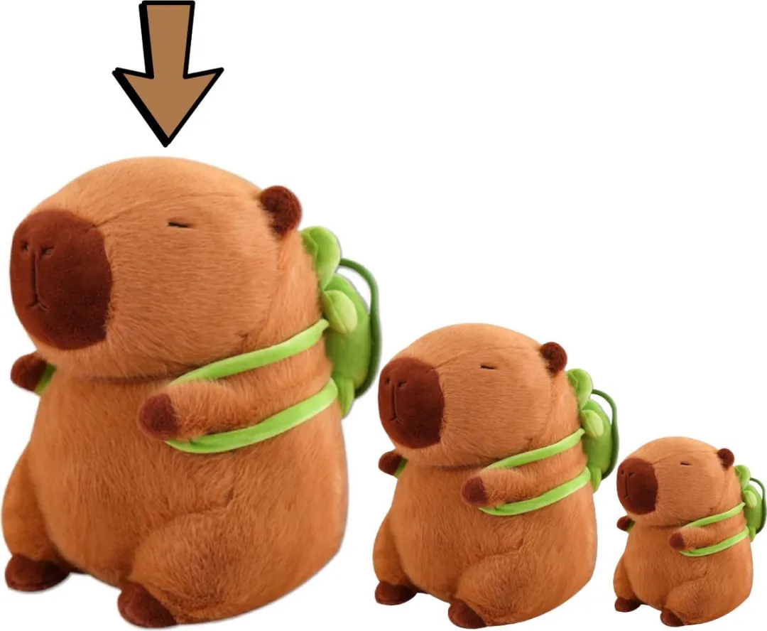 Topknuffels Capybara met Rugzak Pluche XXL 70cm - Bruin