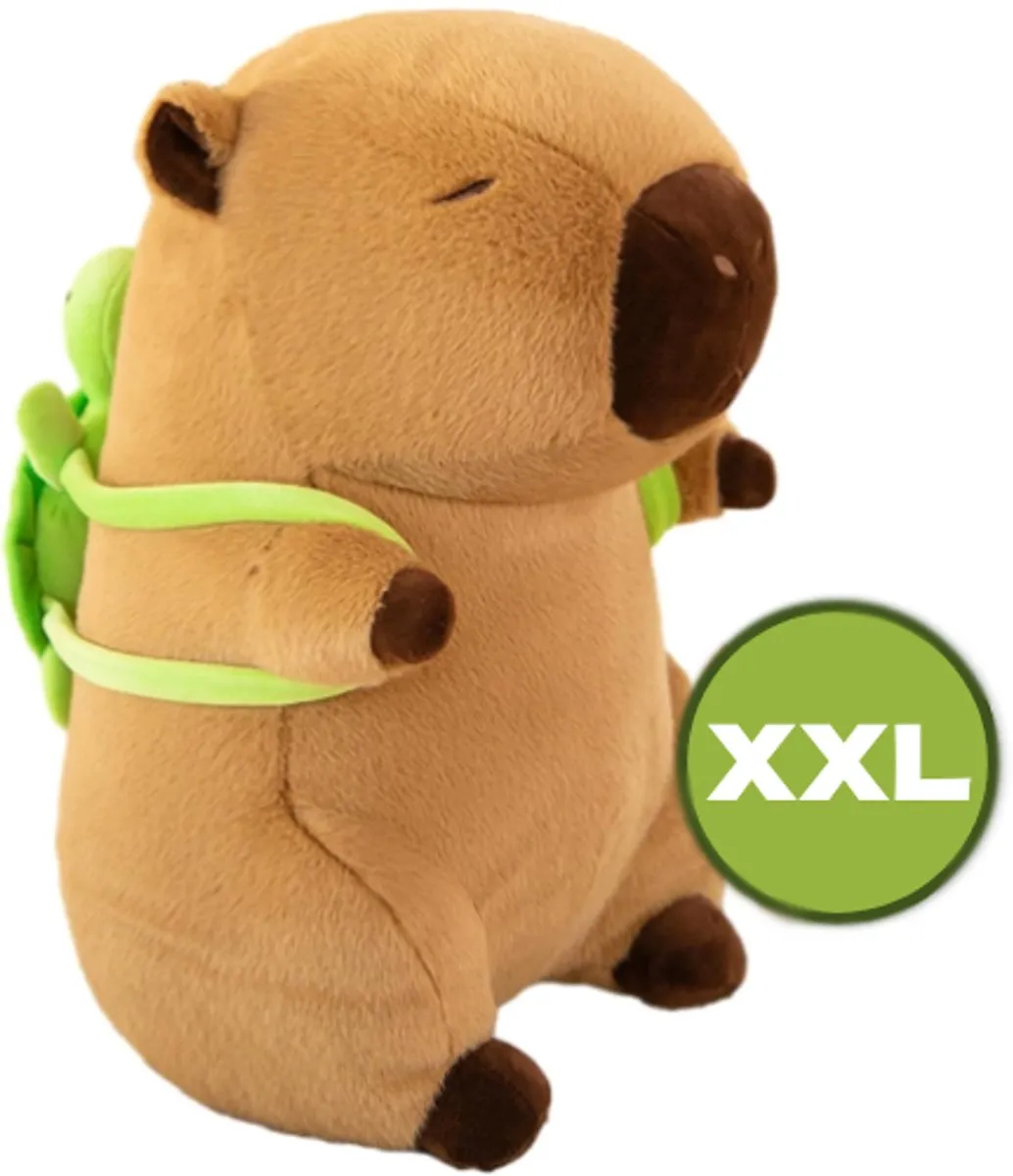 Topknuffels Capybara met Rugzak Pluche XXL 70cm - Bruin