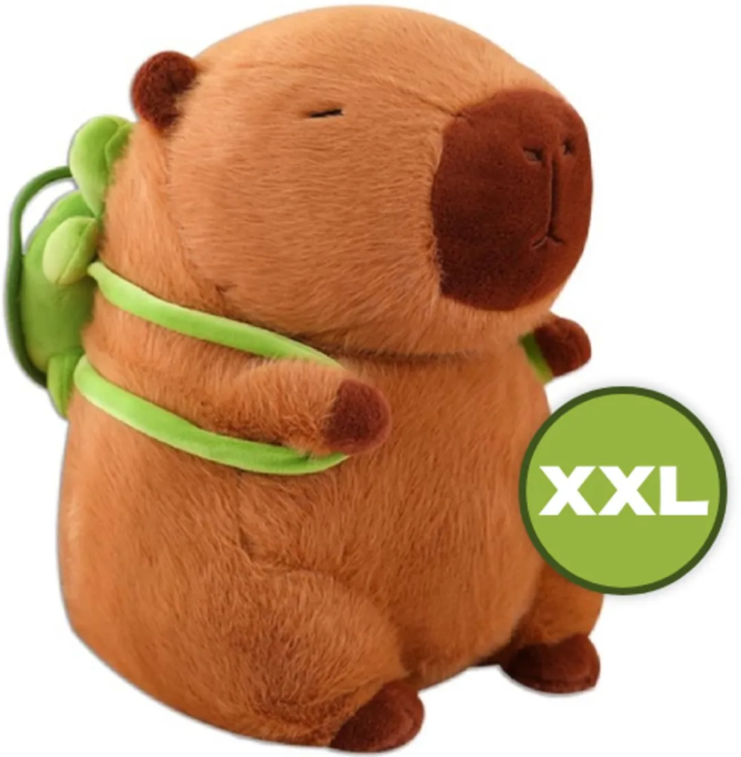 Topknuffels Capybara met Rugzak Pluche XXL 70cm - Bruin