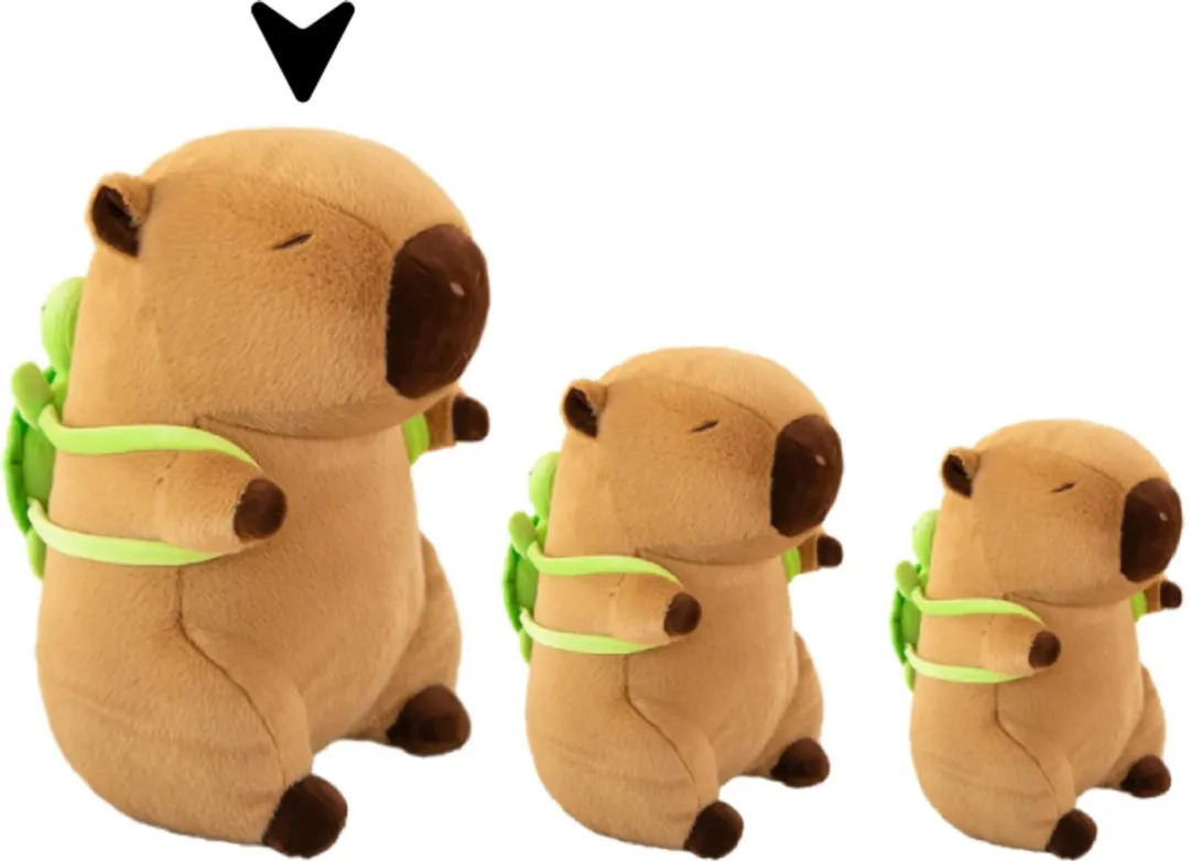 Topknuffels Capybara met Rugzak Pluche XXL 70cm - Bruin