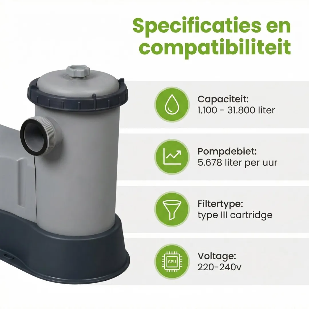 Bestway Flowclear 58389 Filterpomp 5678L/u - 32mm