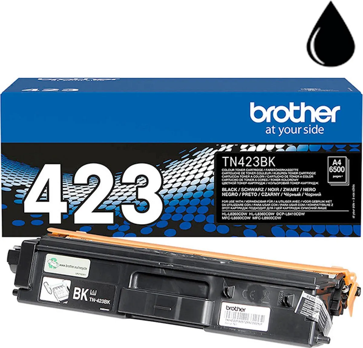 Brother TN-423BK Tonercartridge - 18.500 pagina's - Zwart