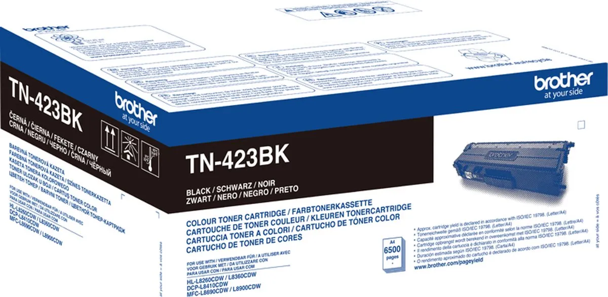 Brother TN-423BK Tonercartridge - 18.500 pagina's - Zwart