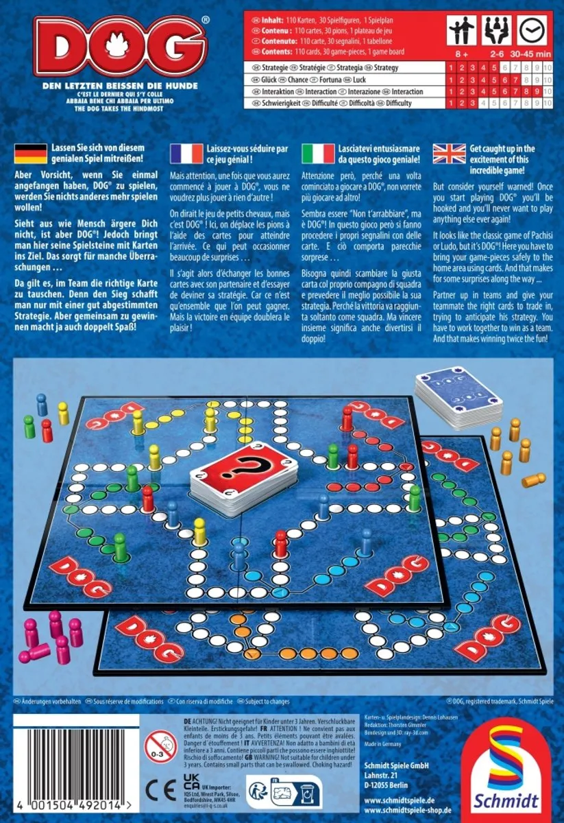 Schmidt Spiele Dog Gezelschapsspel 49201 - 2-6 spelers