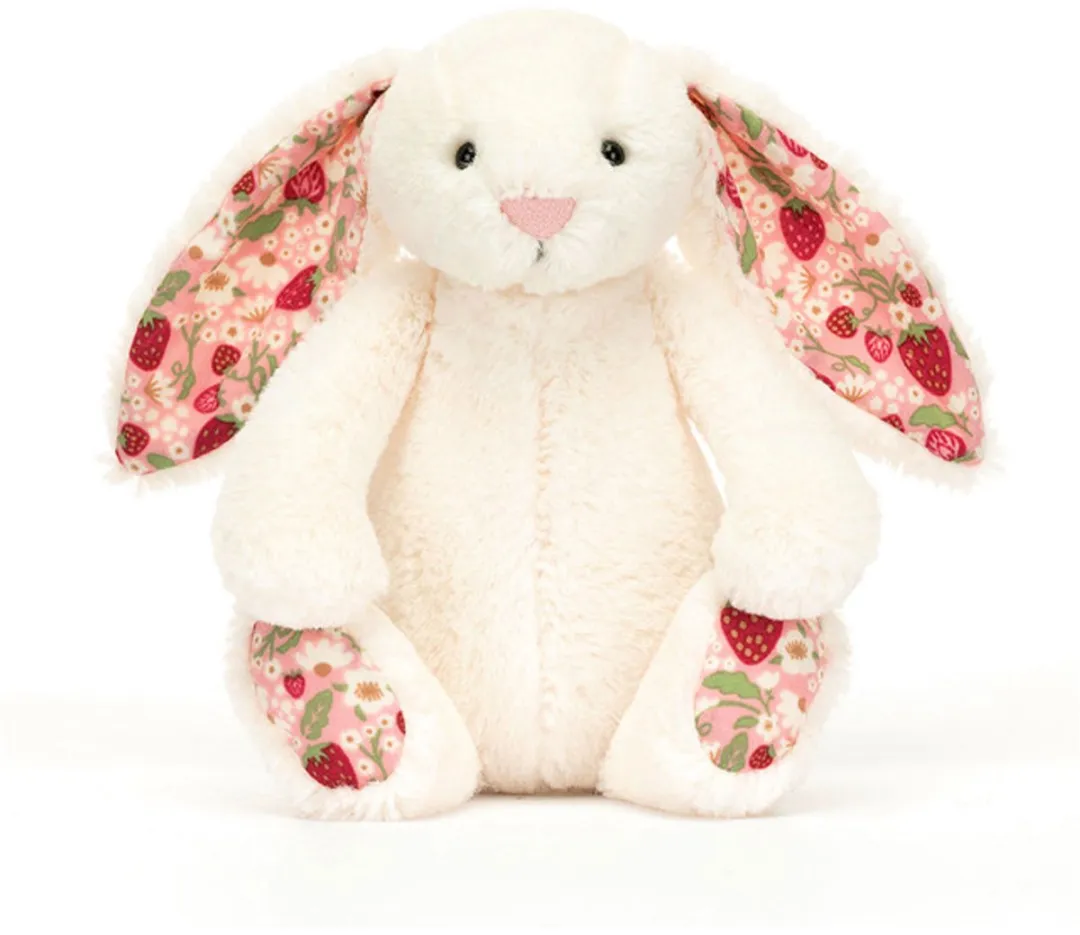 Jellycat Blossom Cream Bunny Berry Knuffel - 18cm - Wit