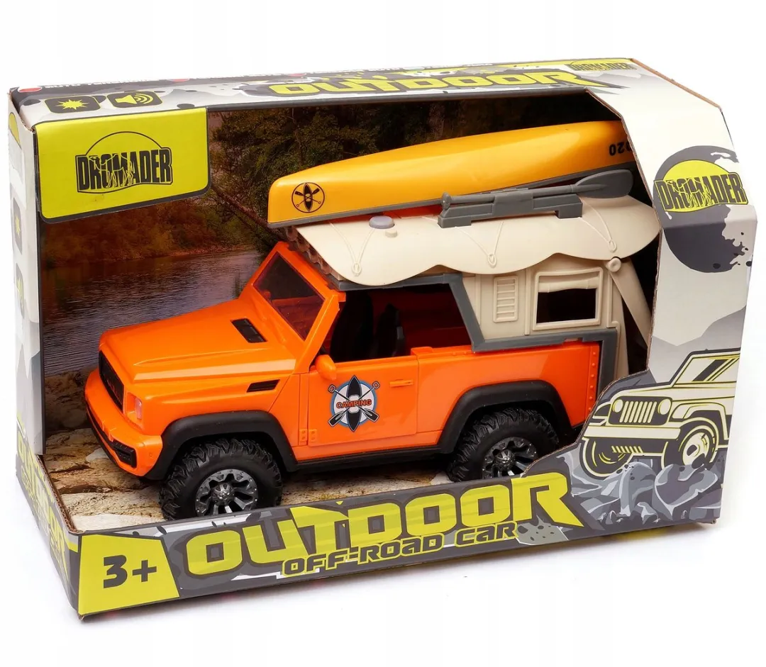 TOYSTAR Offroad Jeep Speelgoedauto met Kajak - Beige/Oranje/Zwart