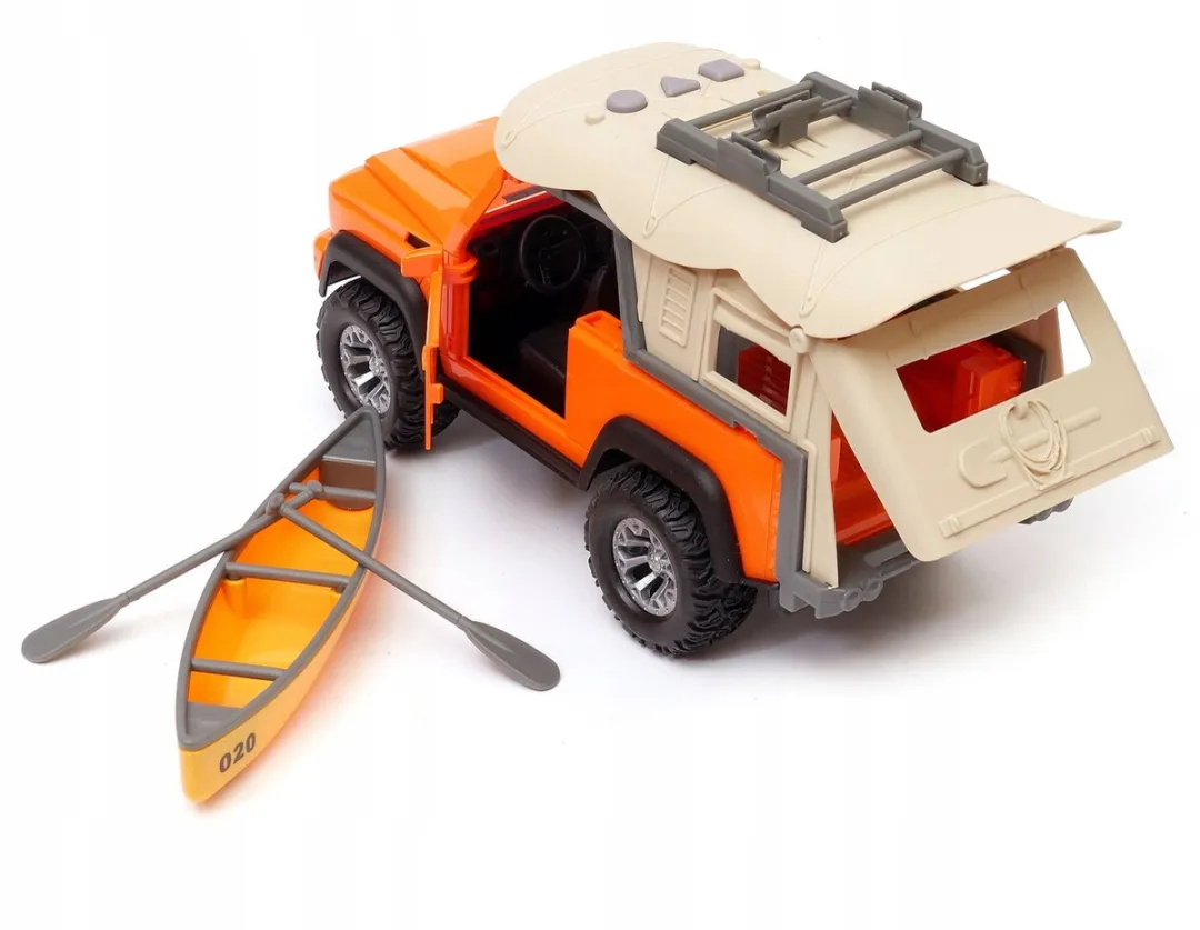 TOYSTAR Offroad Jeep Speelgoedauto met Kajak - Beige/Oranje/Zwart