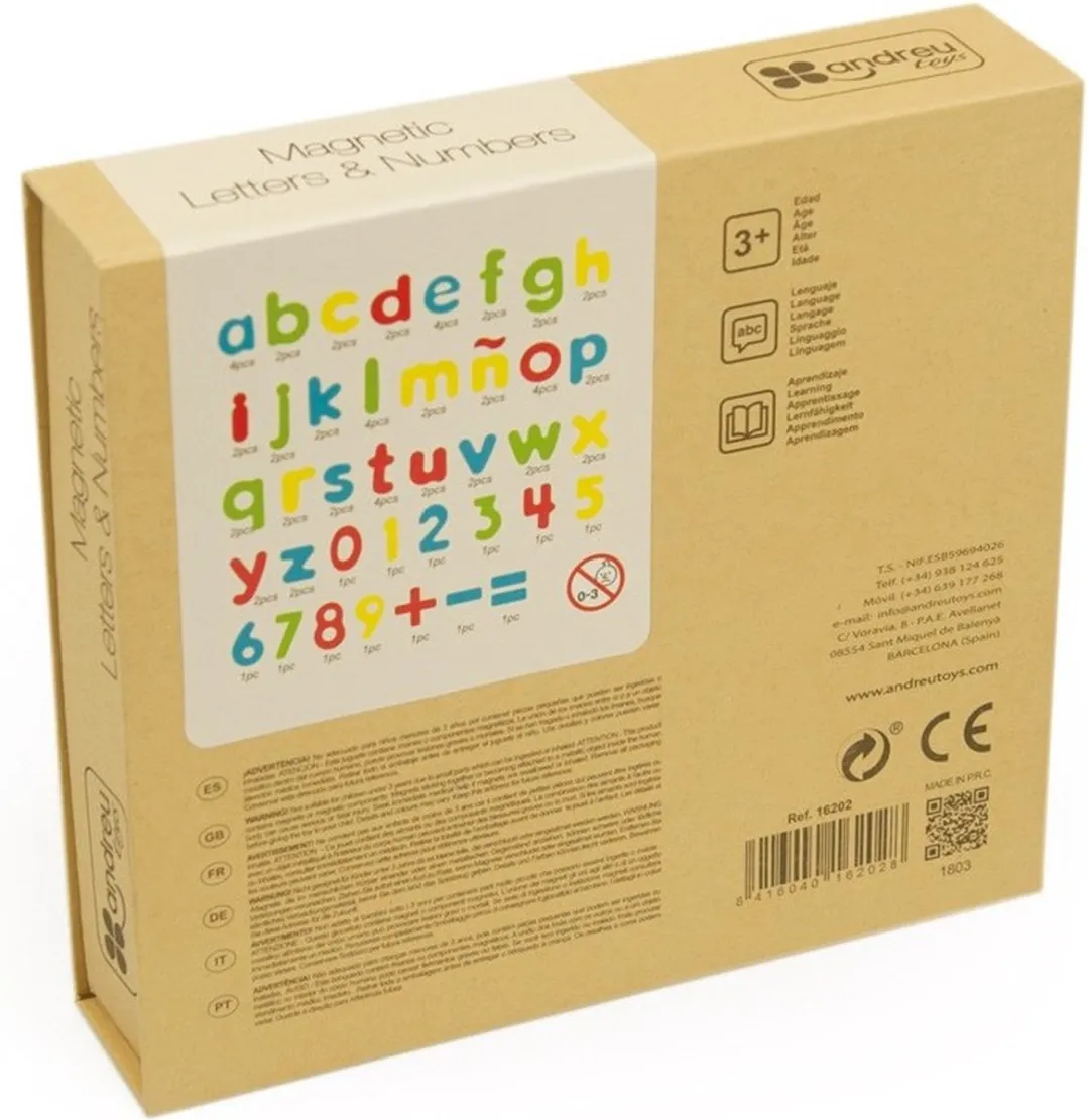 Andreu Toys Magnetische Letters en Cijfers 41516202 - Multikleur