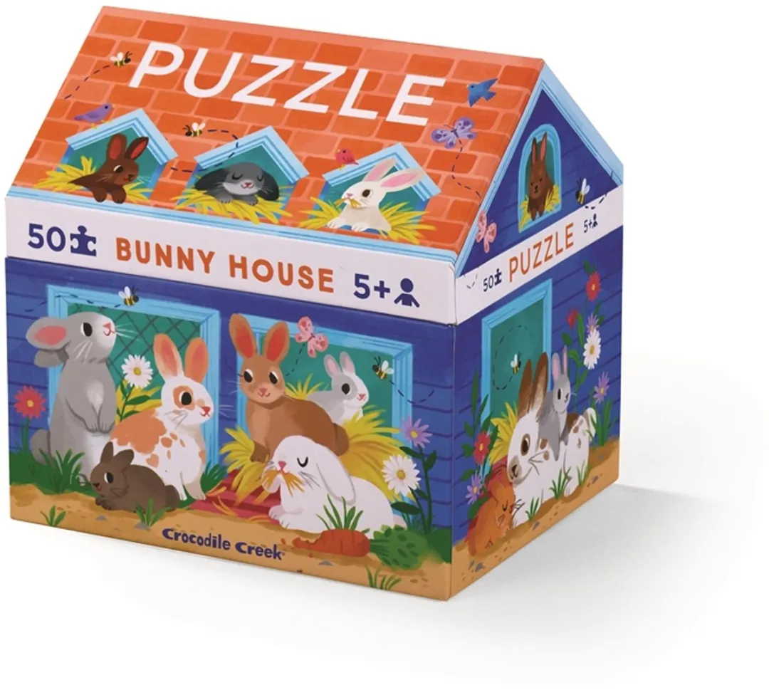 Crocodile Creek Puzzel Bunny House 50 Stuks - Meerkleurig