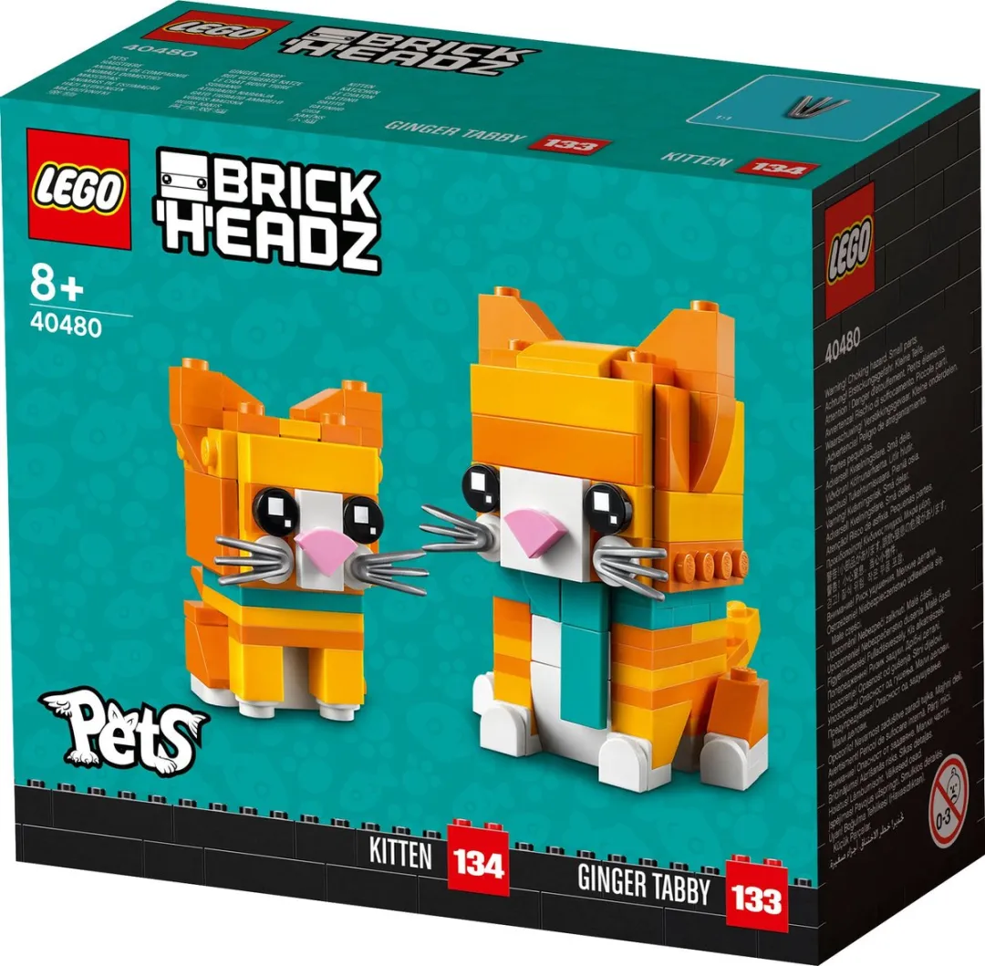 LEGO Brickheadz 40480 Kitten & Ginger Tabby - 269 Stukken