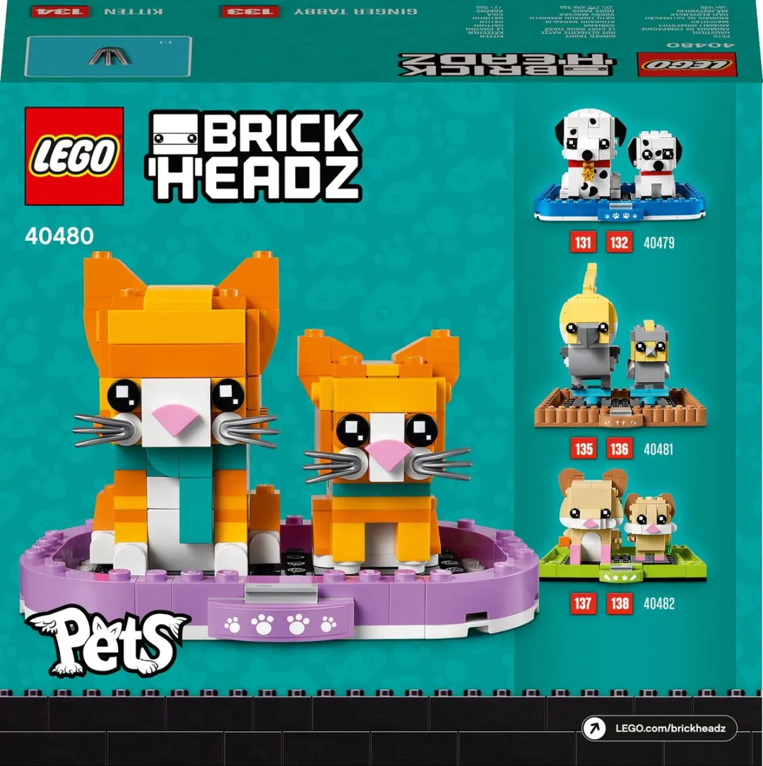 LEGO Brickheadz 40480 Kitten & Ginger Tabby - 269 Stukken