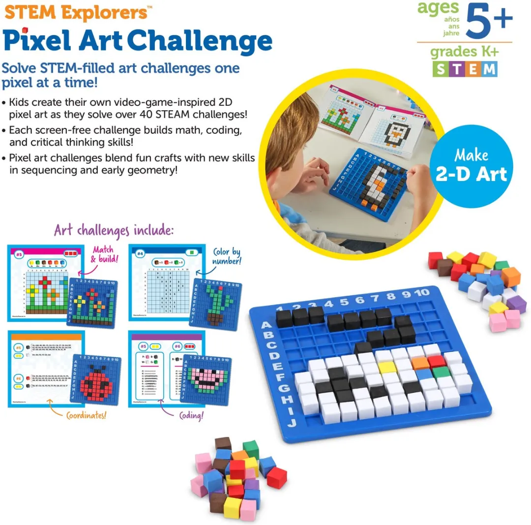 Learning Resources Pixel Art Challenge STEM Speelgoed 950LER9463 - Meerkleurig
