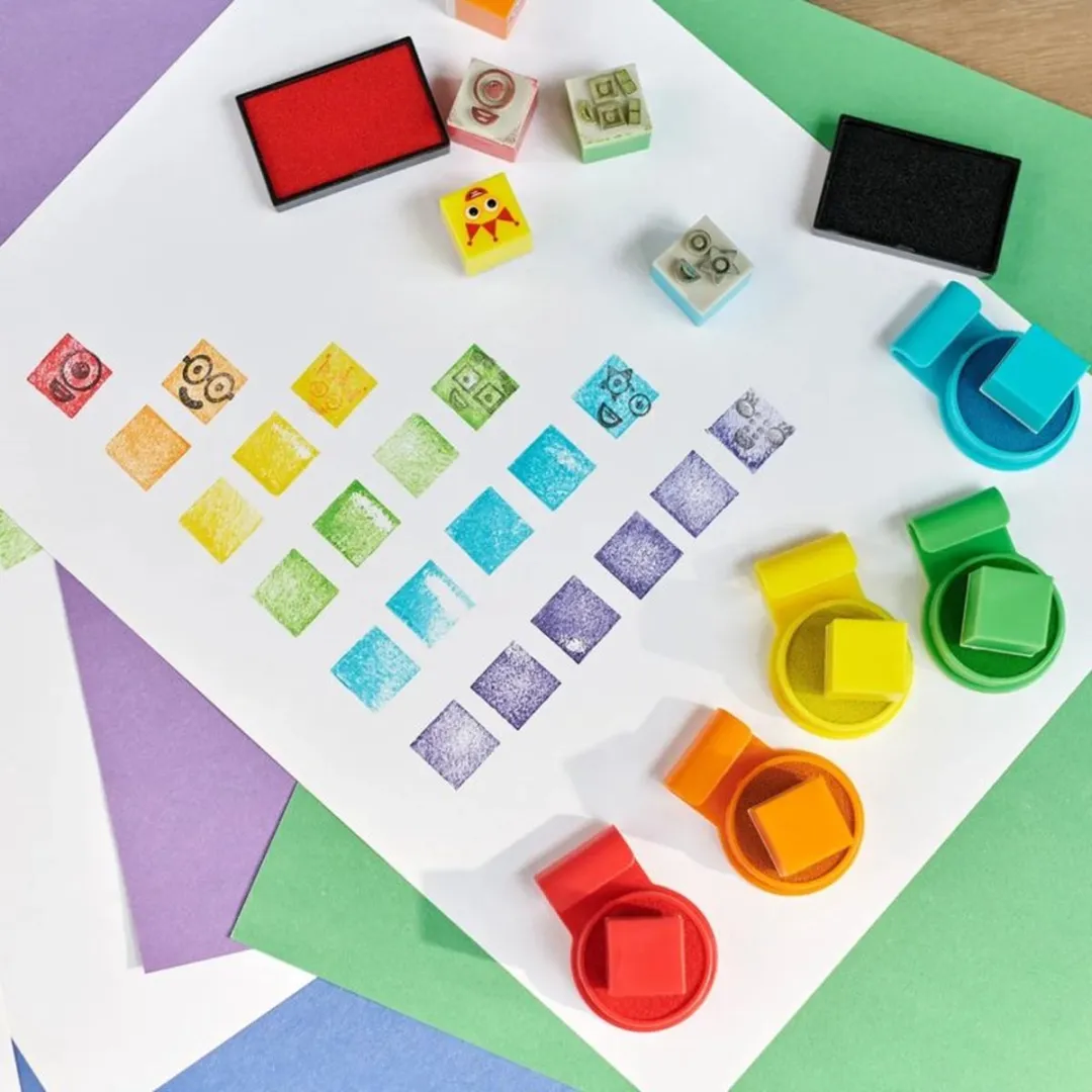 Learning Resources Number Blocks Stempelpark - 20 Stuks - 12 Kleurpads