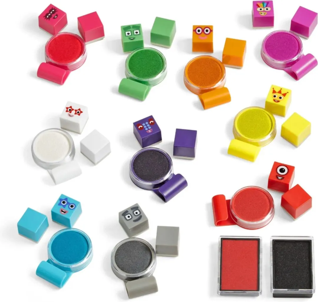 Learning Resources Number Blocks Stempelpark - 20 Stuks - 12 Kleurpads - afbeelding 6 van 6