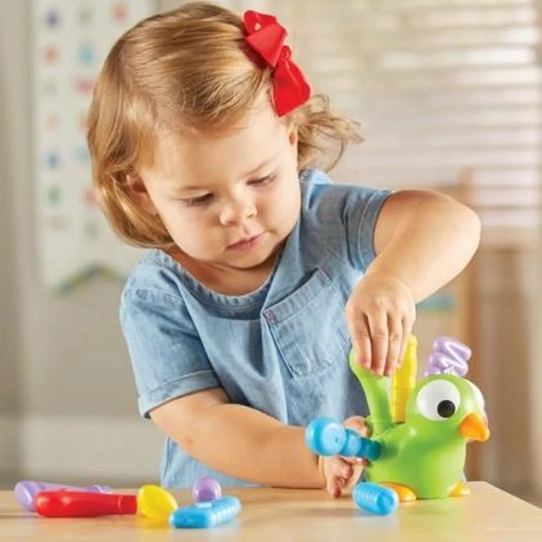 Learning Resources Fine Motor Peacock Pals Ontwikkelset - 5 Pauwen Multicolor