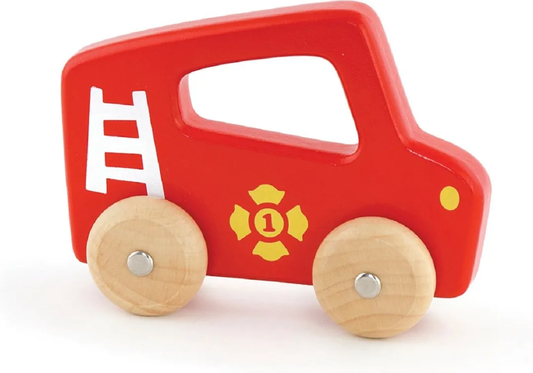 New Classic Toys Viga Brandweerauto 50330 - Rood