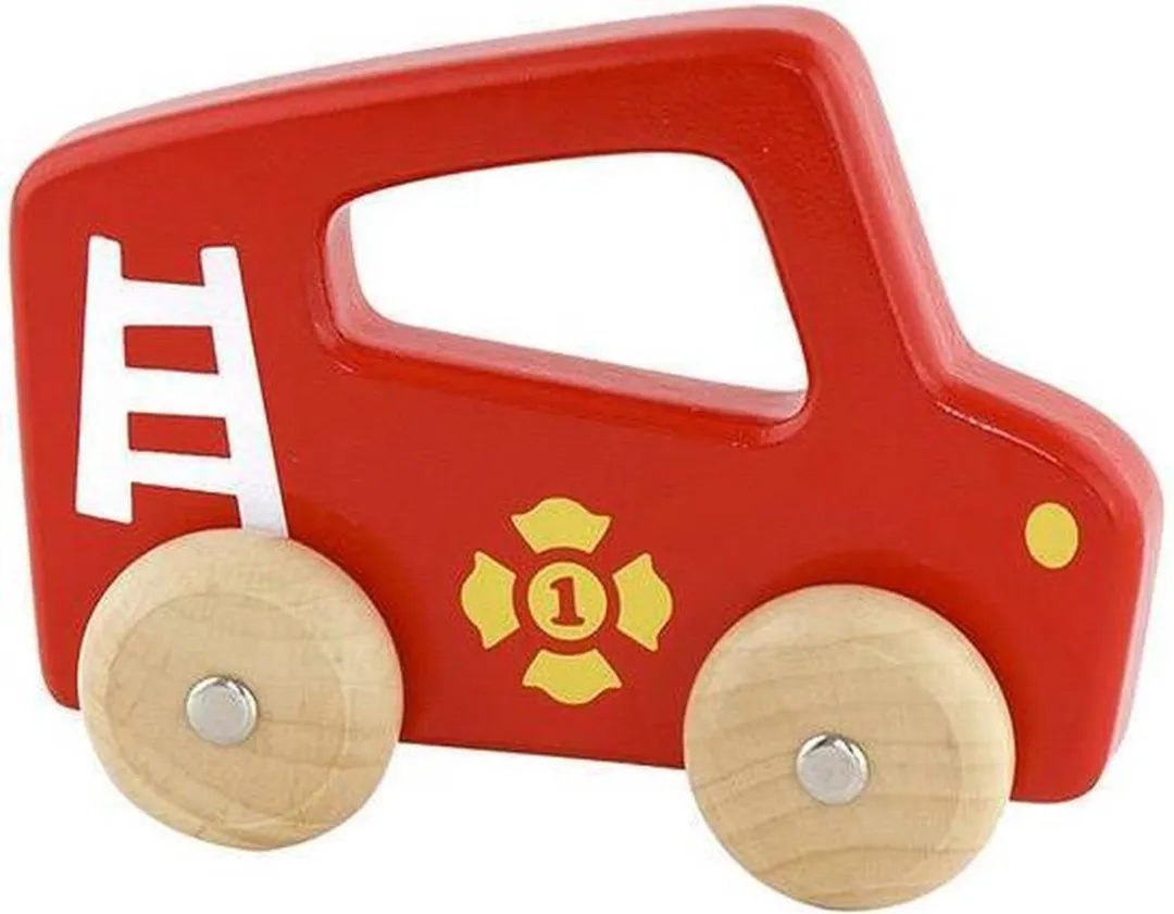 New Classic Toys Viga Brandweerauto 50330 - Rood