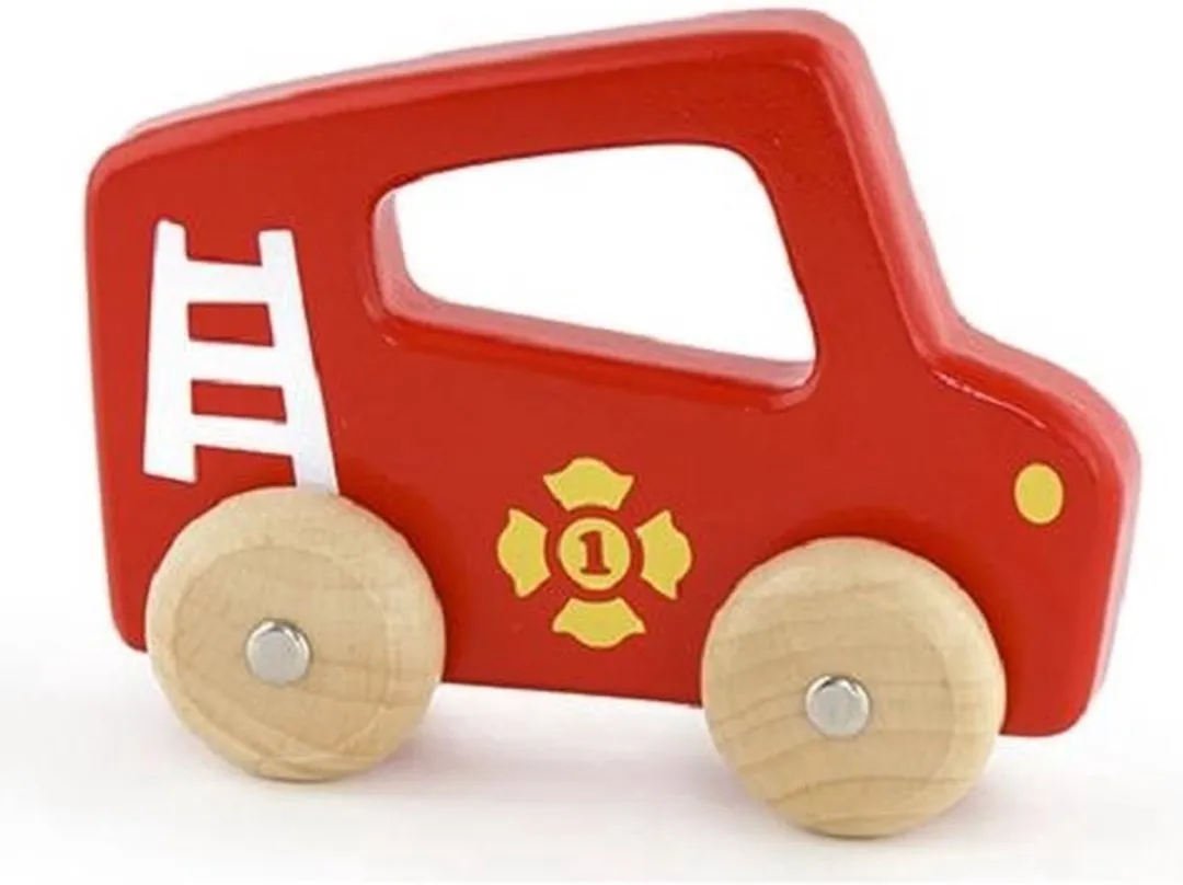New Classic Toys Viga Brandweerauto 50330 - Rood