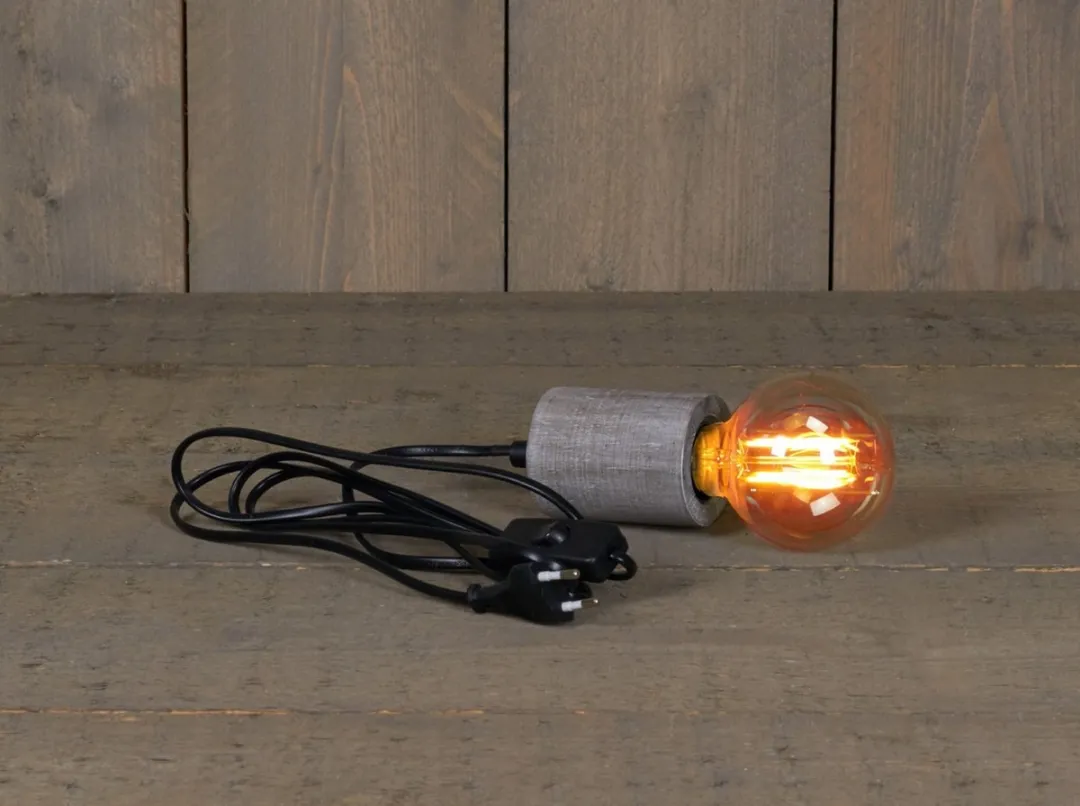 Anna's Collection E27 Fitting met Schakelaar - Hout