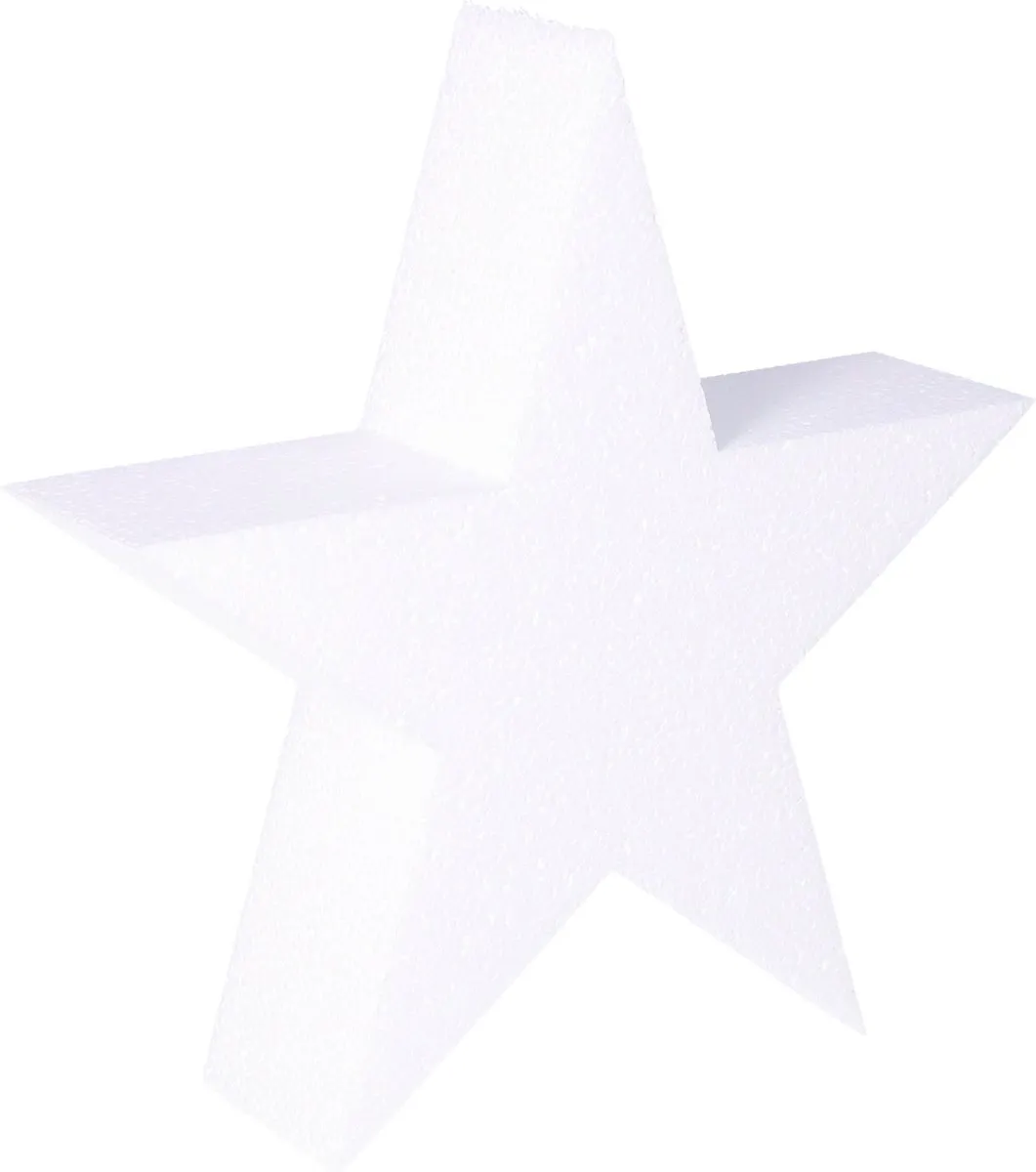 Glorex Hobby Piepschuim Sterren 20x5cm - Wit