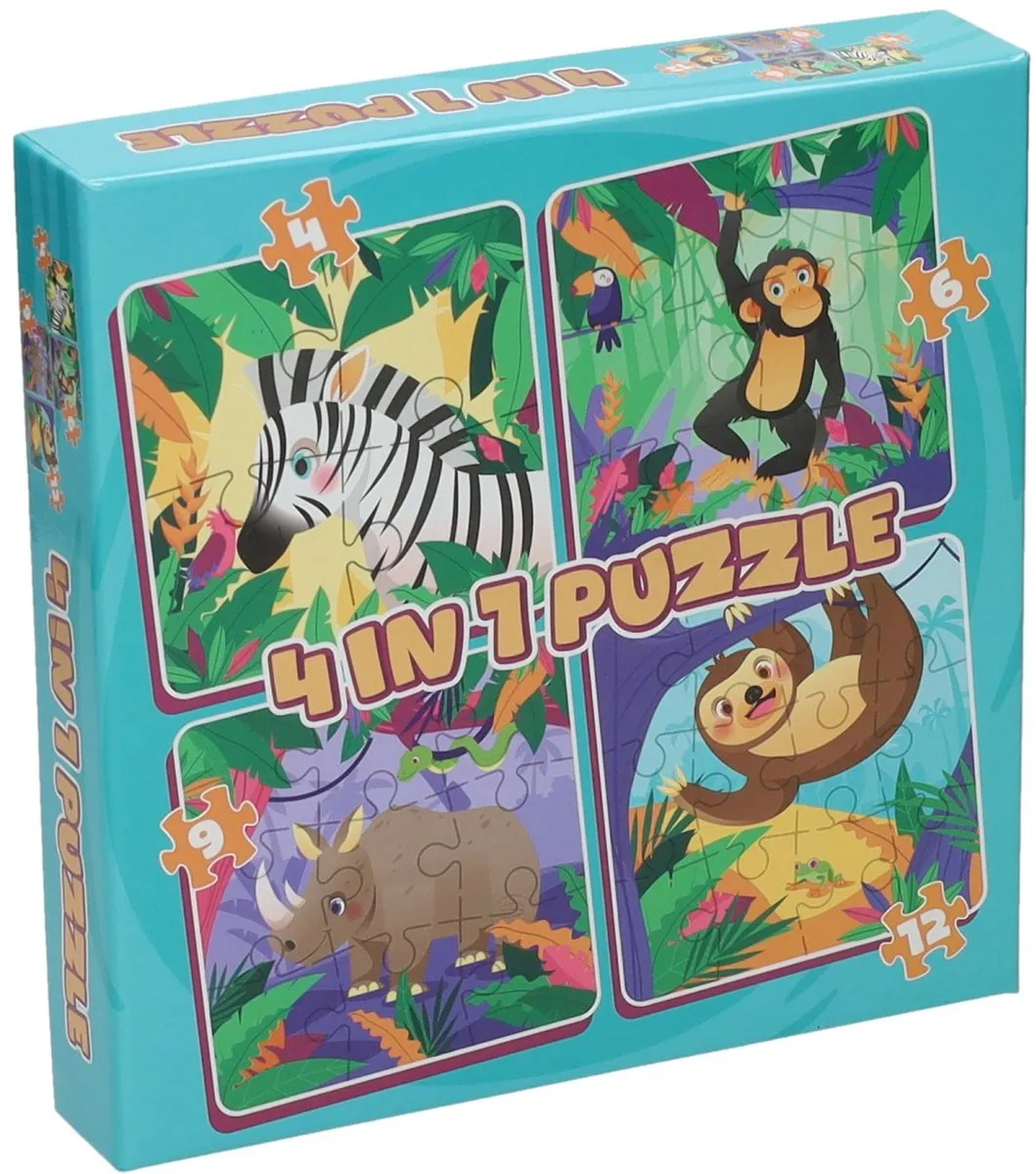 Johntoy Wilde Dieren Legpuzzel 413 Stuks - PU180W
