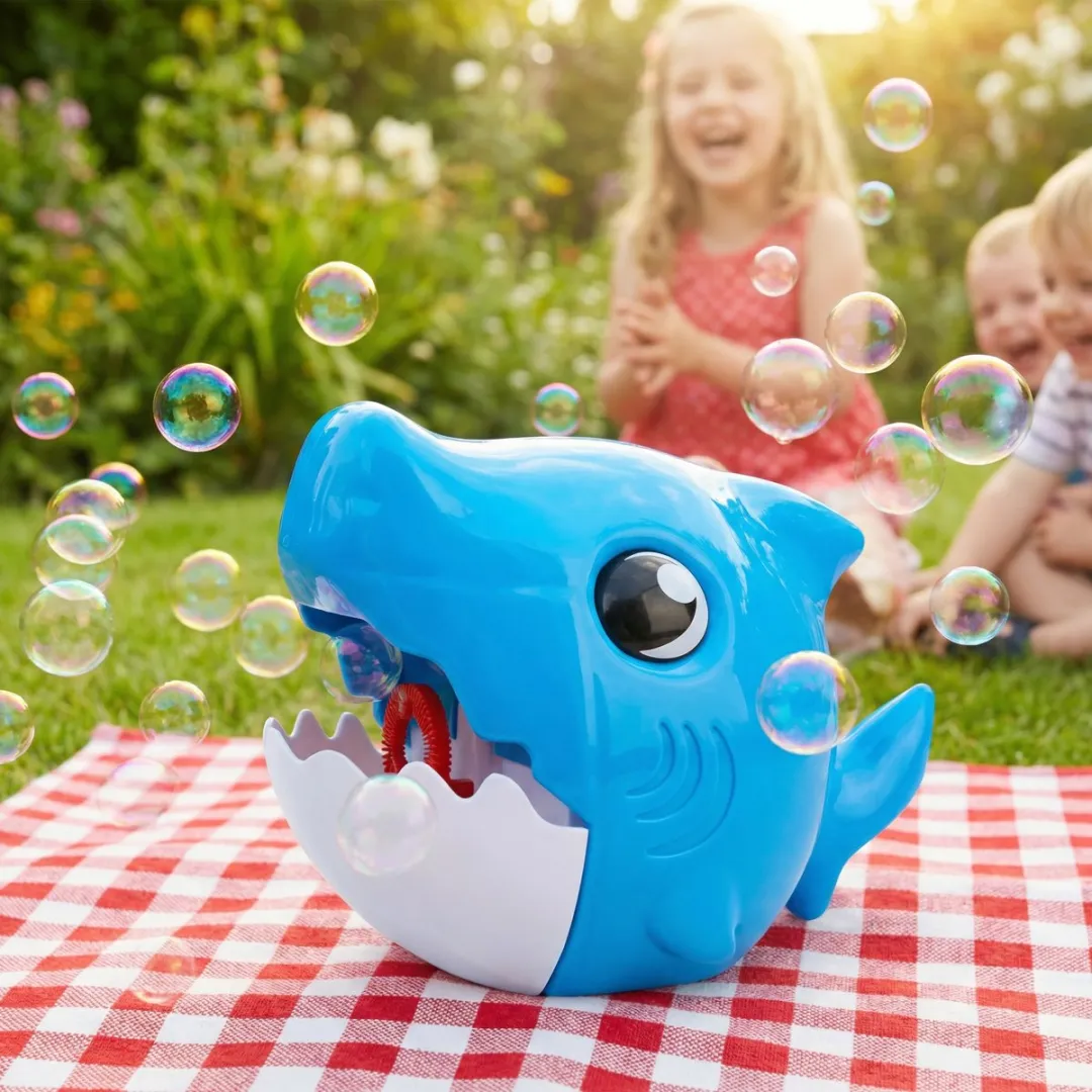 Eddy Toys Bubble Shark Bellenblaasmachine - Blauw