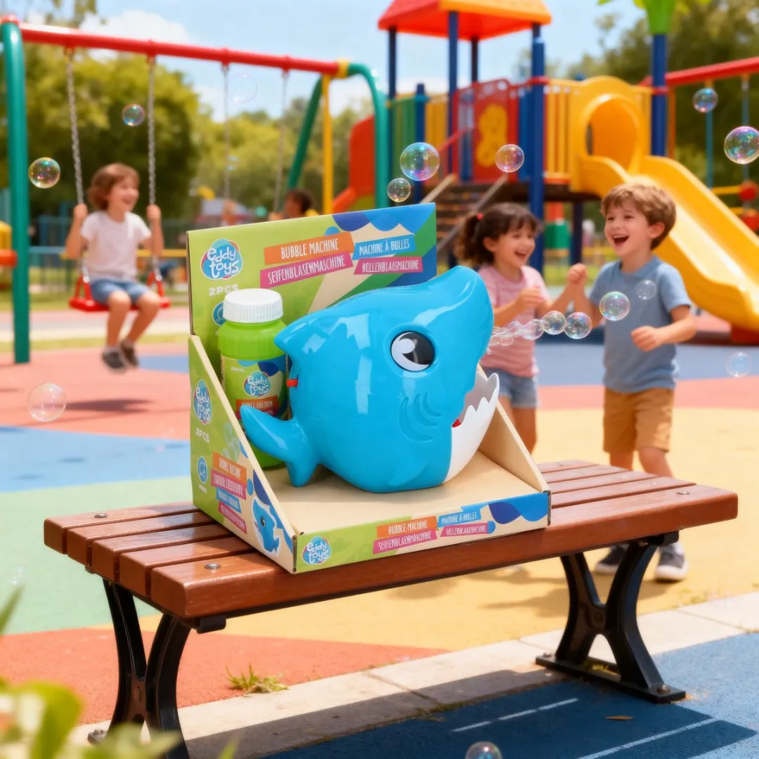 Eddy Toys Bubble Shark Bellenblaasmachine - Blauw