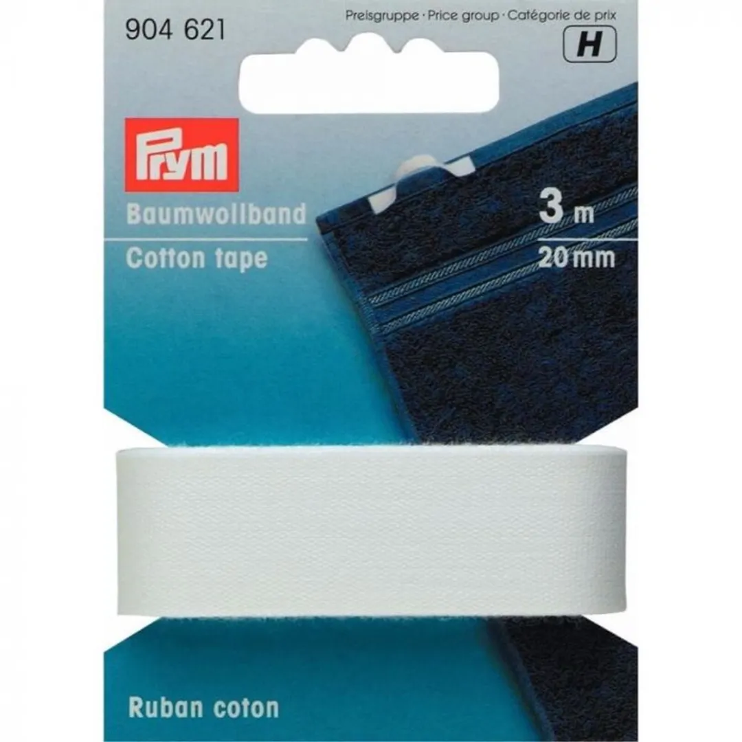 Prym Katoenband Wit 3m