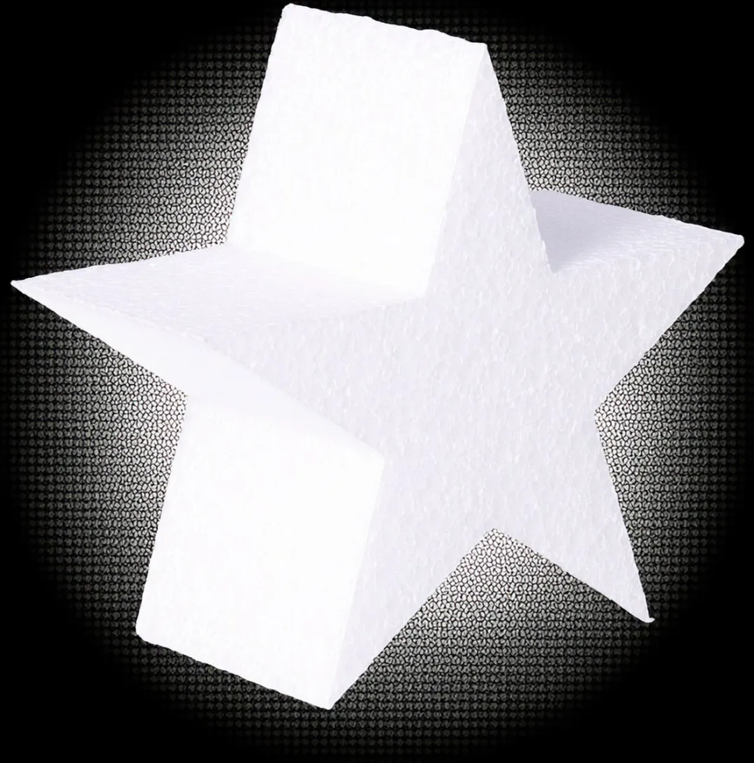 Glorex Hobby Piepschuim Sterren 10x5cm - Wit