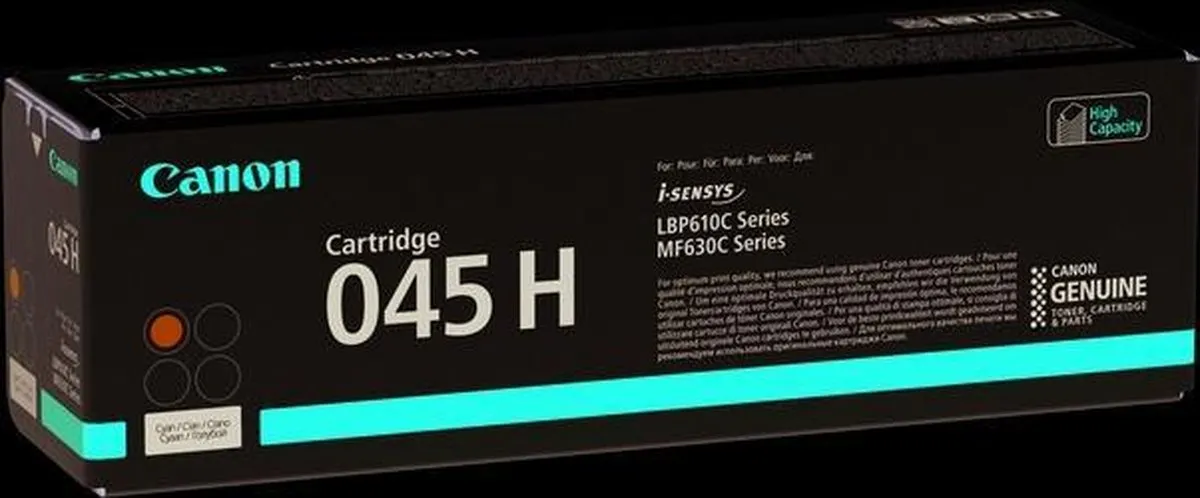 Canon 045H Tonercartridge Cyaan - Hoge capaciteit 2200 pagina's