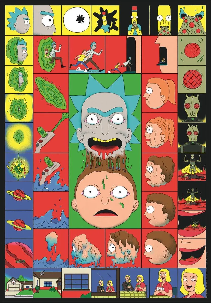 Clementoni Rick & Morty Legpuzzel 1000 Stuks - Meerkleurig