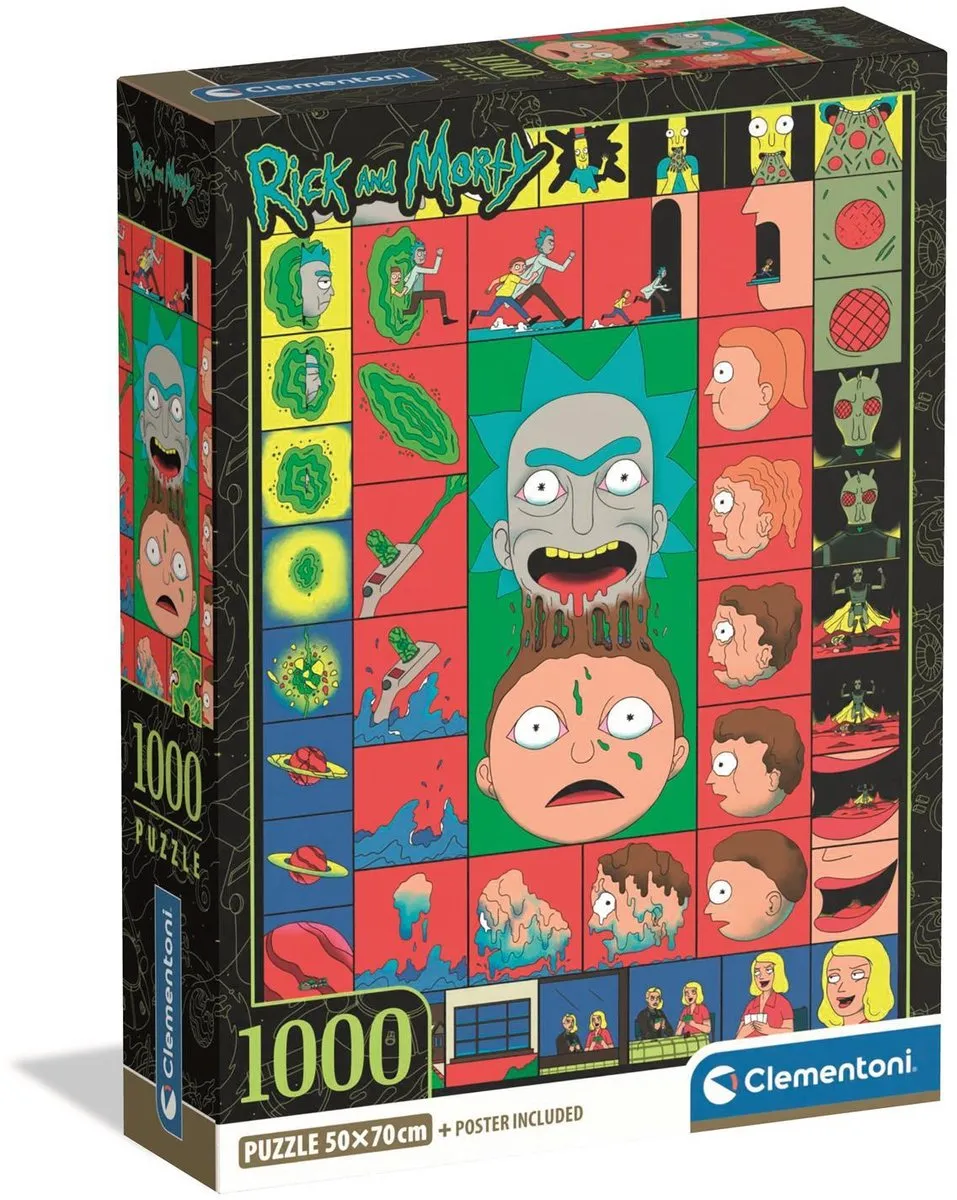 Clementoni Rick & Morty Legpuzzel 1000 Stuks - Meerkleurig