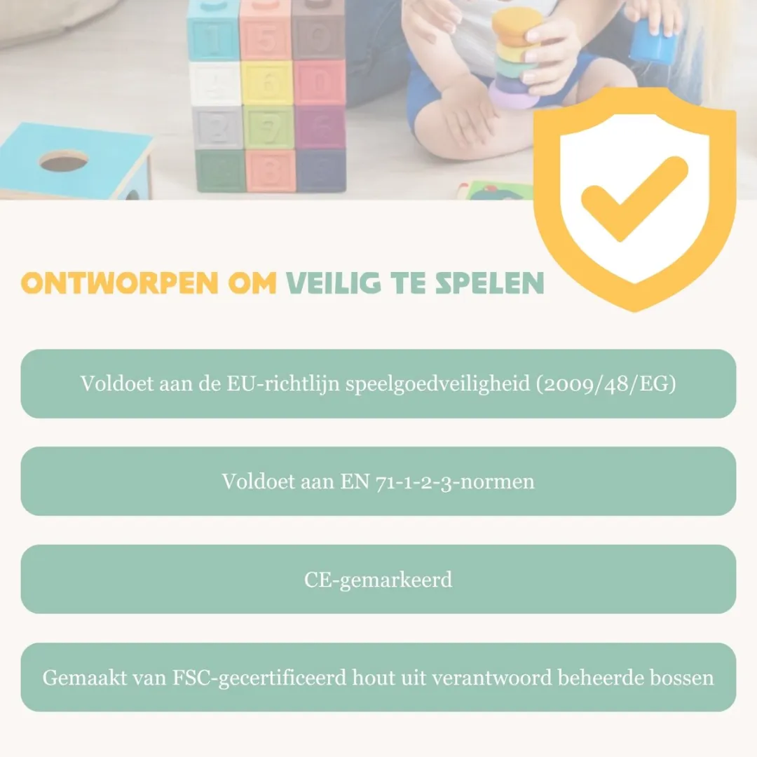 Tooky Toy Houten Speelset 22-delig - Meerkleurig