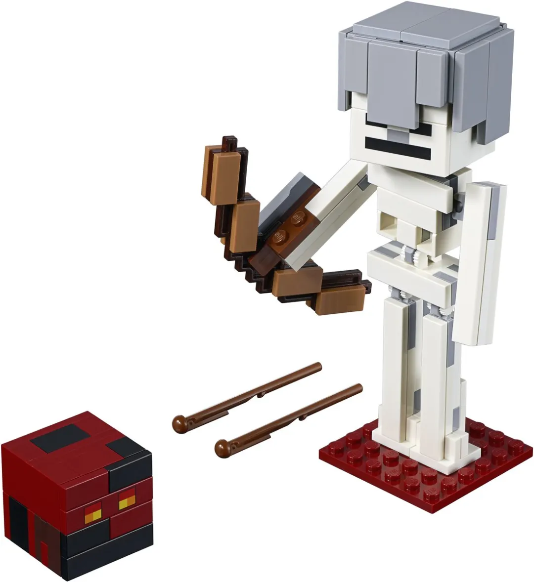 LEGO Skeleton BigFig Magma Cube - 142 Stukken - Zwart