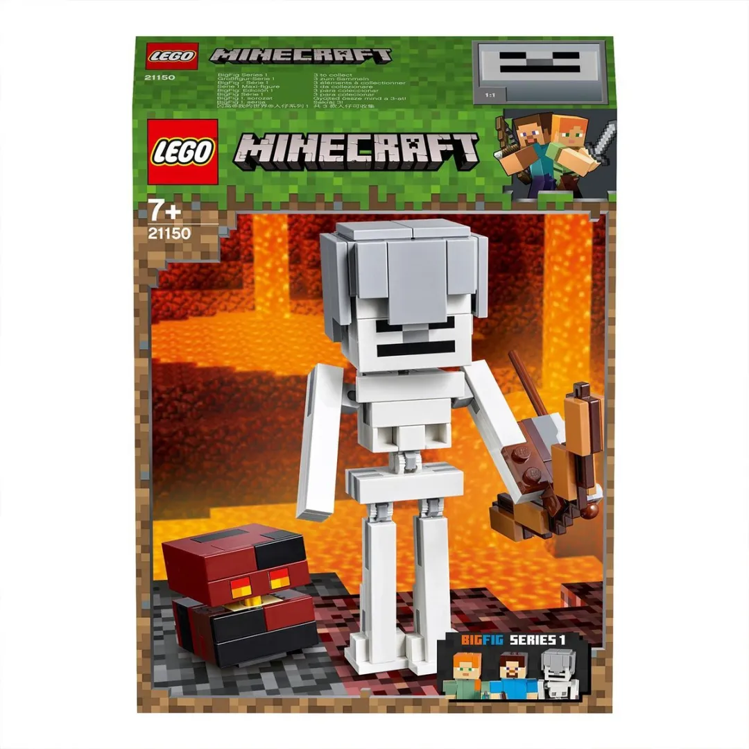 LEGO Skeleton BigFig Magma Cube - 142 Stukken - Zwart