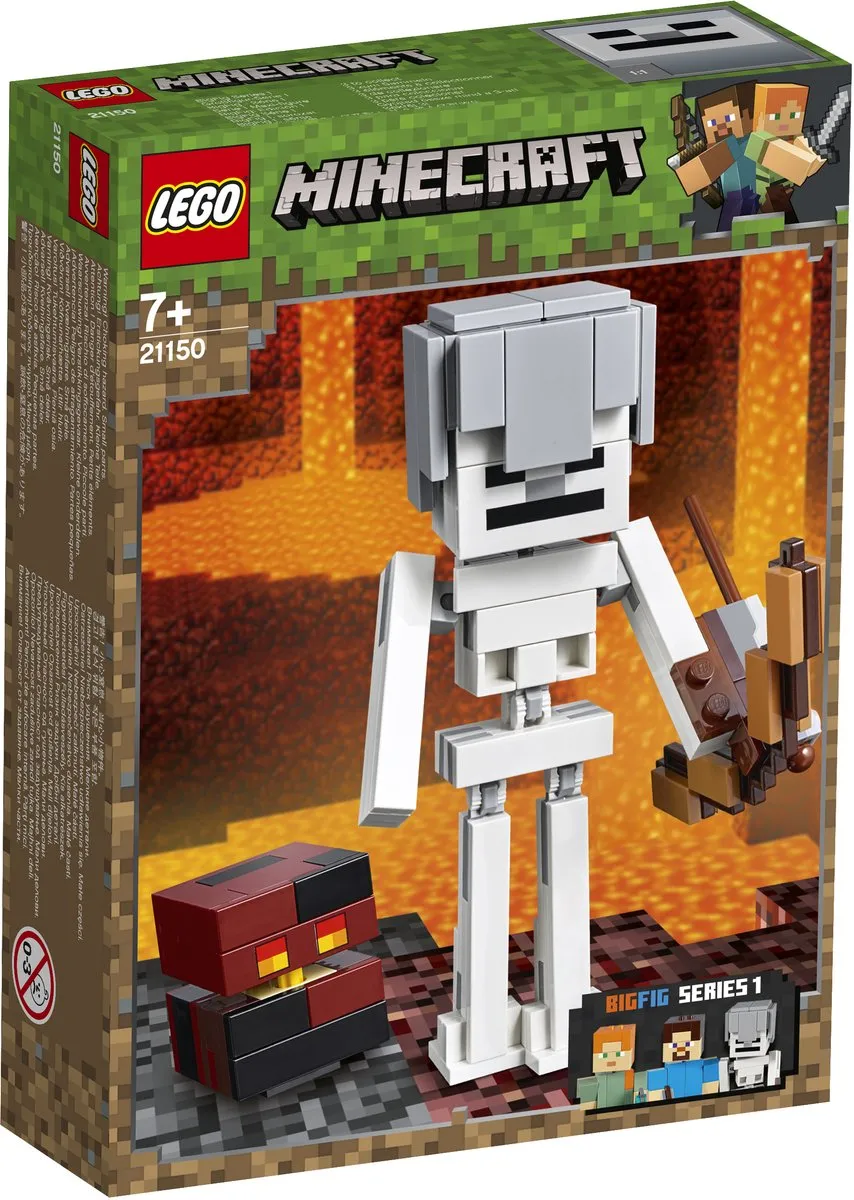 LEGO Skeleton BigFig Magma Cube - 142 Stukken - Zwart