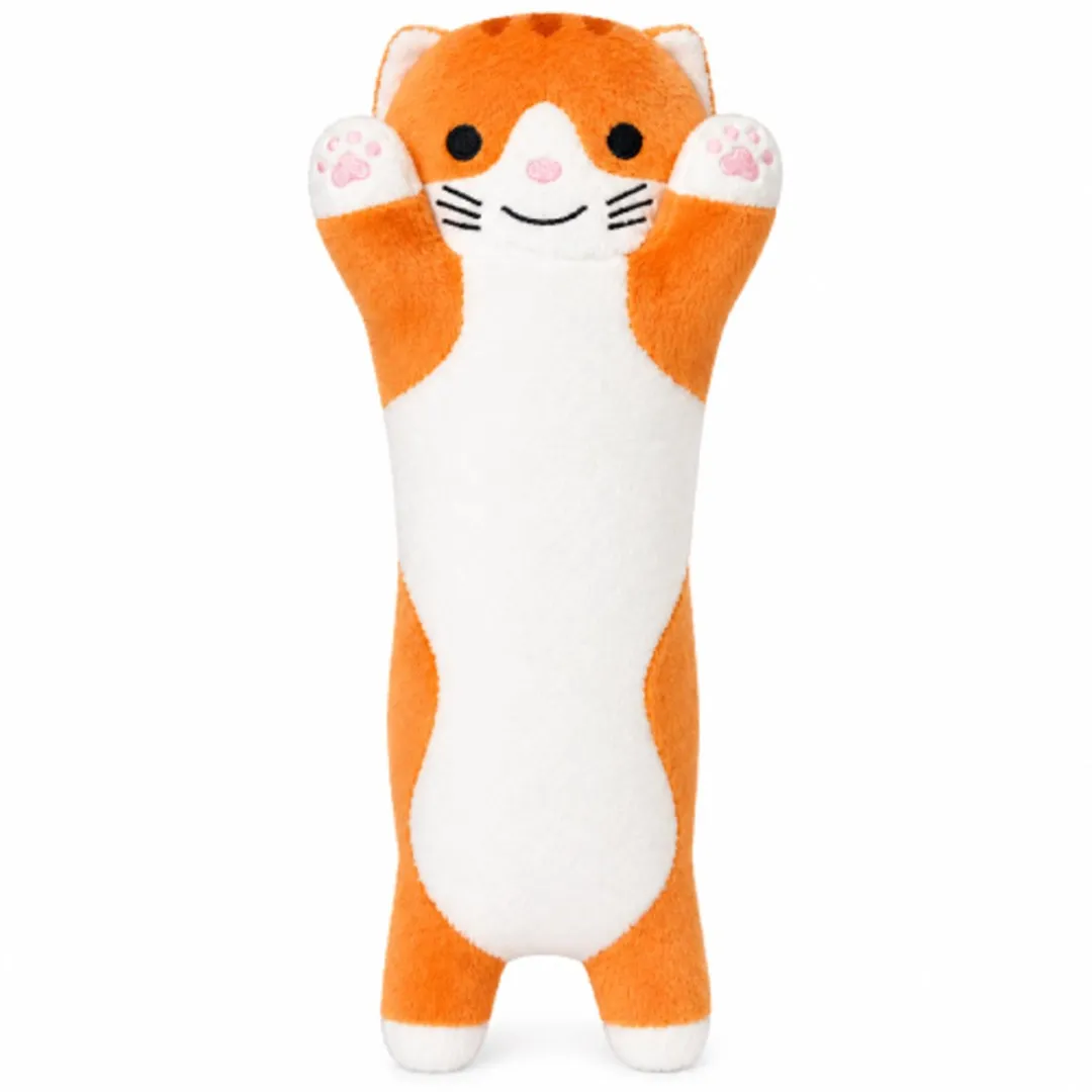 Topknuffels Kat Squishy Oranje Pluche Knuffel 22cm