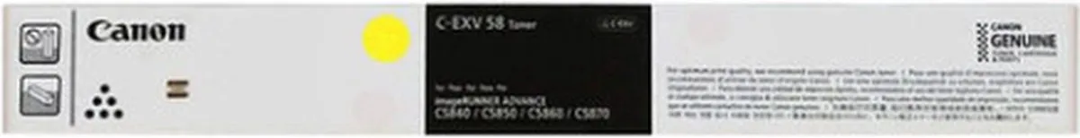 Canon C-EXV 58L Tonercartridge Geel - 1 Stuks