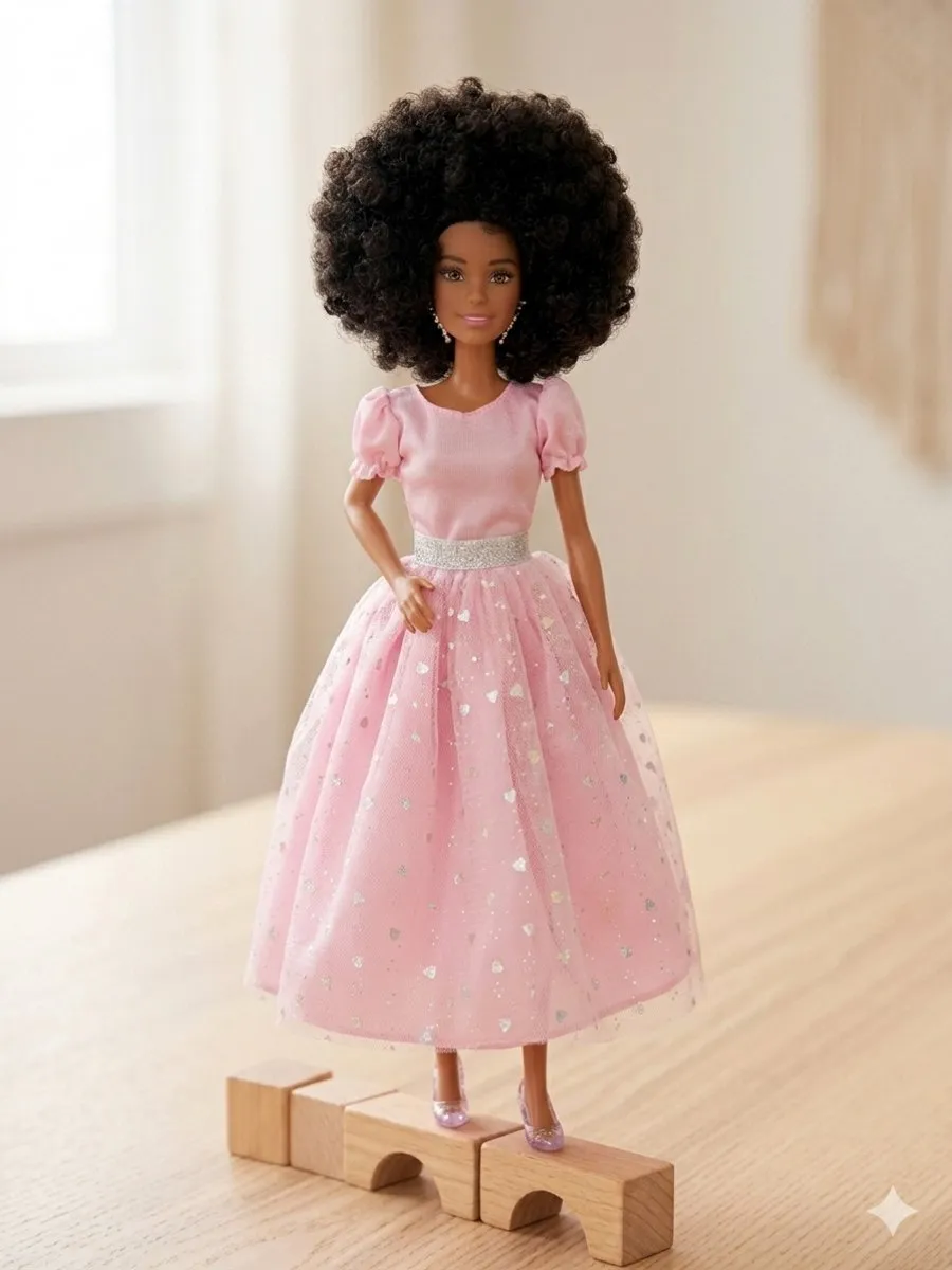 Happy U Kids Afro Prinsessen Barbie