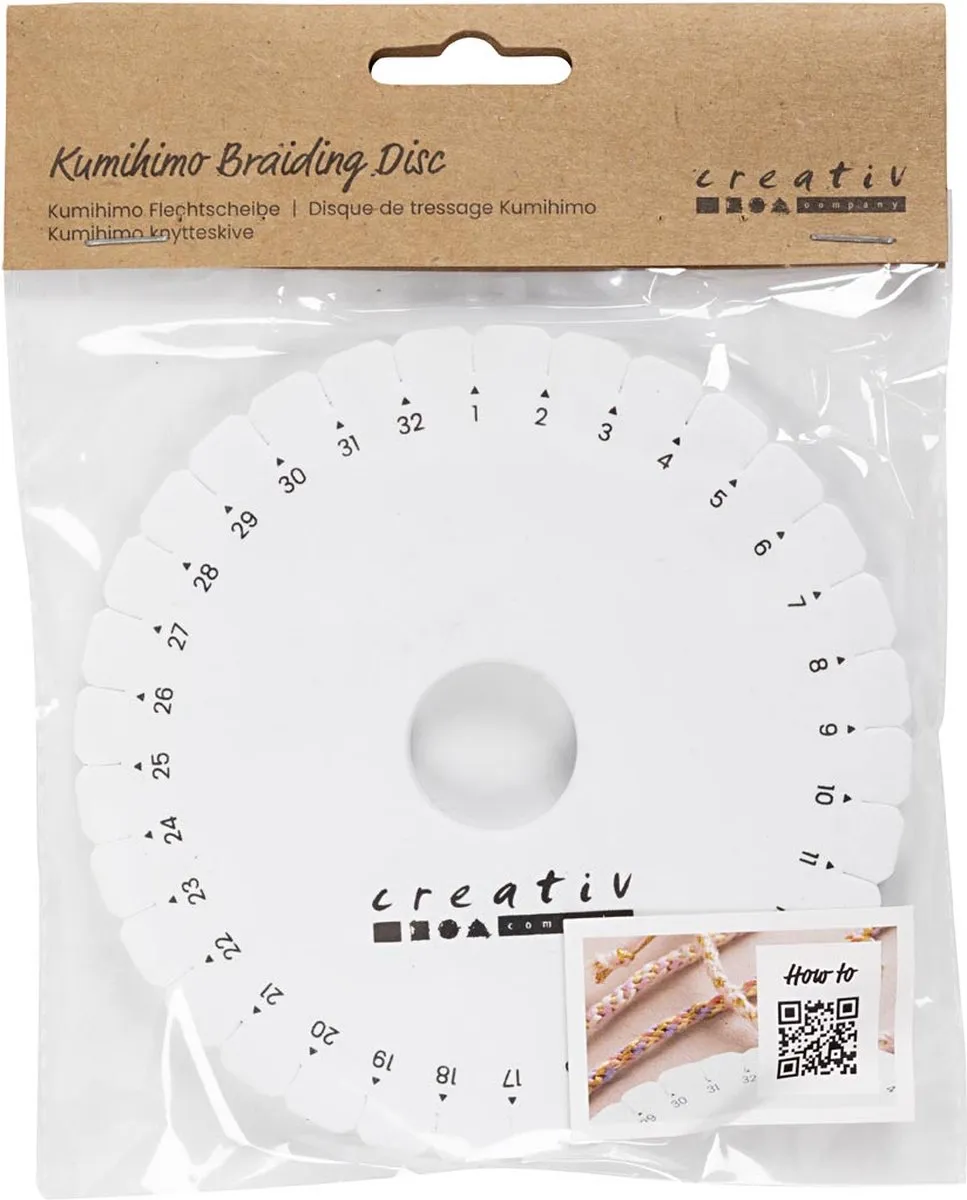 Creativ Company Kumihimo Vlechtschijf 12cm - Wit