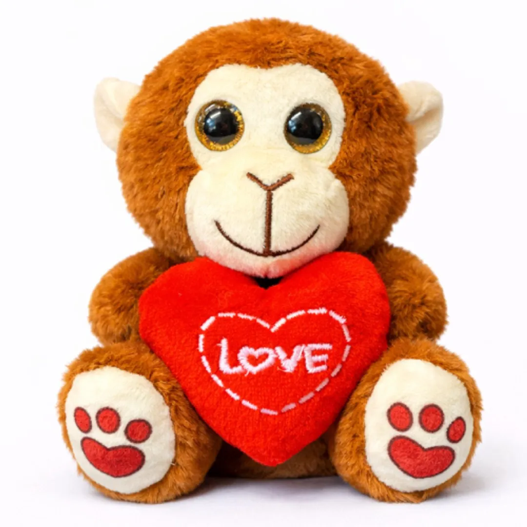 Topknuffels Aap Love Hart Mini Pluche 14cm