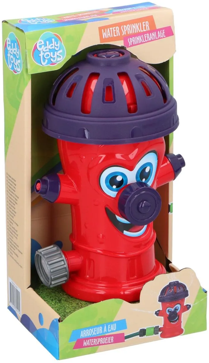Eddy Toys Watersproeier Brandkraan 8711252300863 - Rood met paarse details
