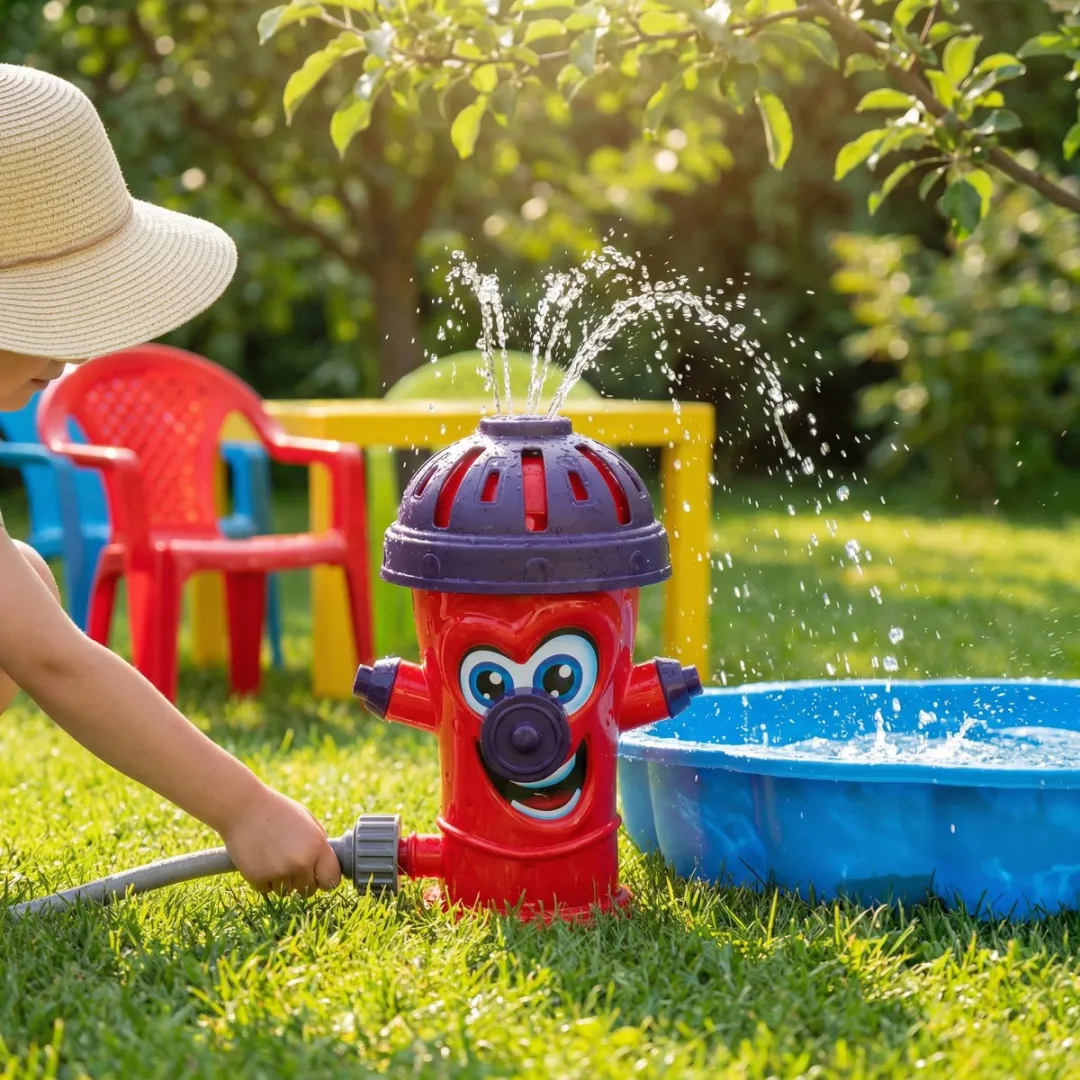 Eddy Toys Watersproeier Brandkraan 8711252300863 - Rood met paarse details